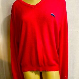 WOW Izod Lacoste V Neck Tennis Sweater